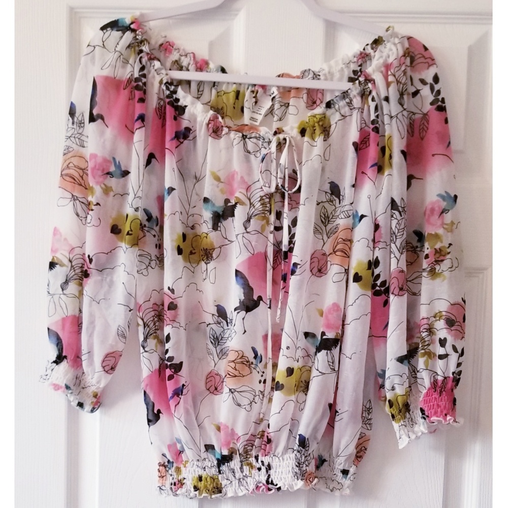 🍁 H&M Watercolor Floral Top